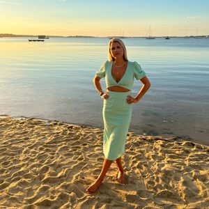 Zara Gingham Midi Dress